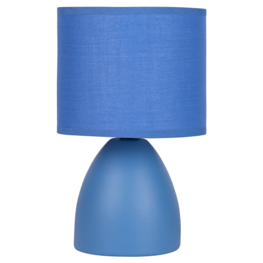 Настольная лампа Rivoli Nadine 7047-503 1 * Е14 40 Вт керамика синяя с абажуром | Rivoli