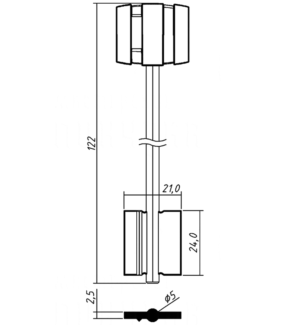 Заготовка сувальдного ключа 13301 BRD10DP