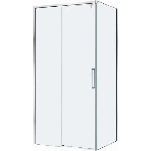 Душевой уголок BelBagno SOFT_CLOSE-1-AH-1 100х90 стекло прозрачное/профиль хром