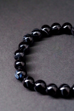 Браслет "Memo about Balance" из агата 8 мм с подвеской