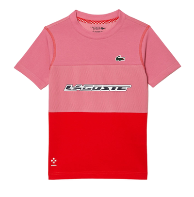 Футболка для мальчика теннисная Lacoste Tennis x Daniil Medvedev Jersey T-Shirt - pink/red/blue