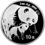 10 юаней 2004 Панда. Китай. Серебро.