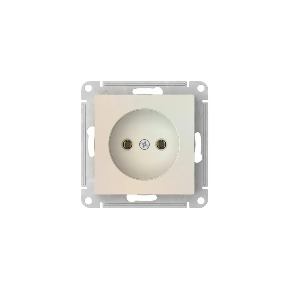 Atlas Design розетка без заземления без шторок, 16А, мех., быстрозажим. клем., жемчуг