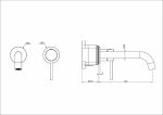 Смеситель для раковины встраиваемый WONZON & WOGHAND STICK WW-88869017-CR хром