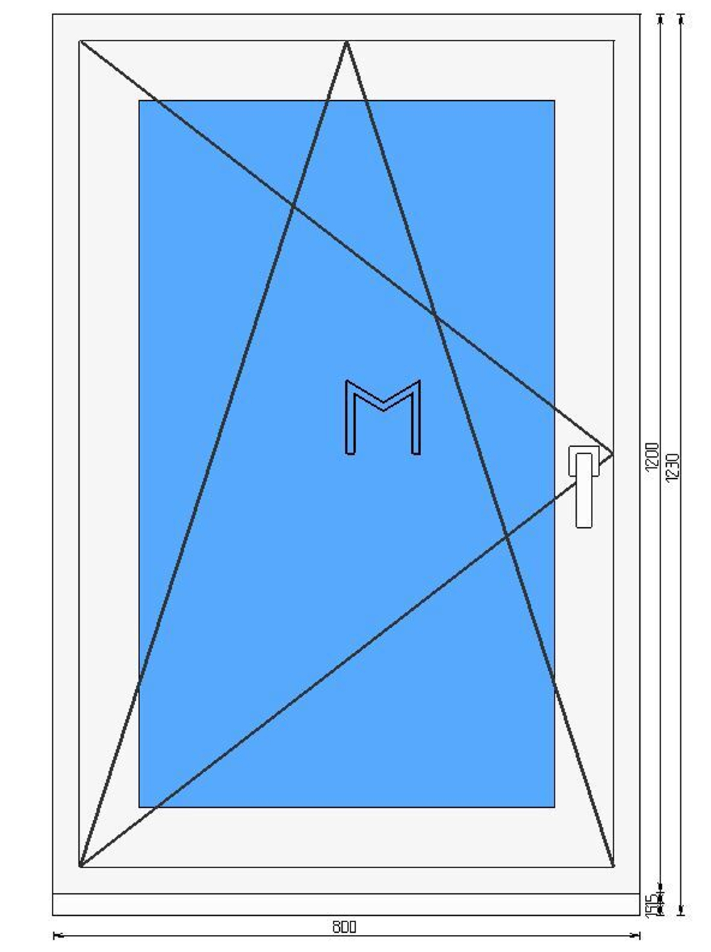 Пластиковое окно 1200 х 800 ТермА ПрАктик