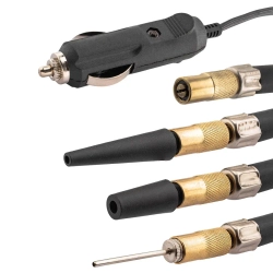 Компрессор автомобильный поршневой одноцилиндровый с аналоговым манометром (12В, 10А, 30л/мин, 7бар) в комплекте с переносной сумкой FORCEKRAFT FK-580