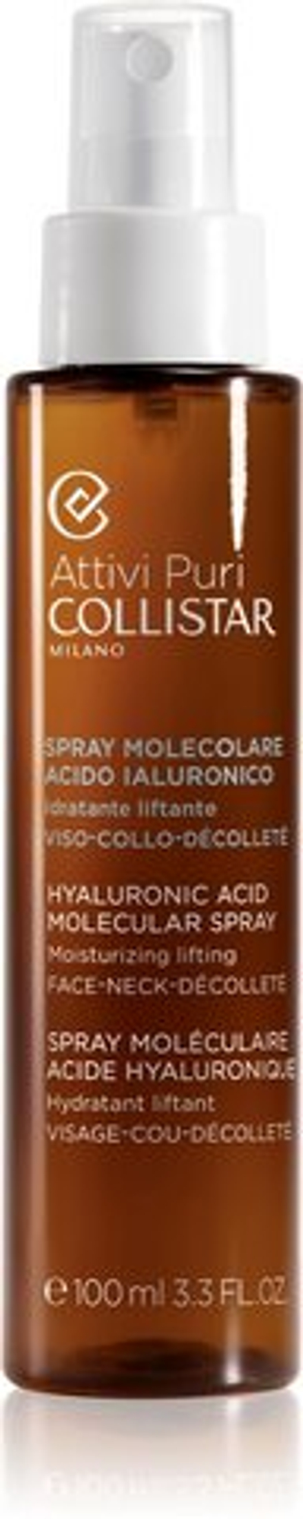 Collistar Attivi Puri Hyaluronic Acid Molecular Spray - спрей с гиалуроновой кислотой /   100  ml  / GTIN 8015150218344