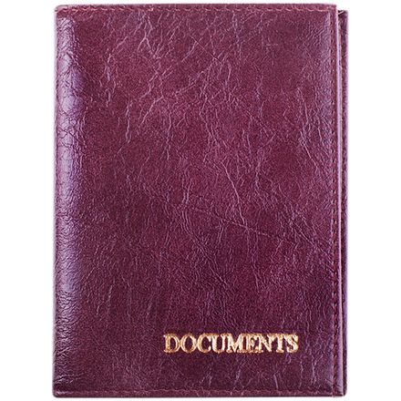 Обложка для автодокументов, Спейс Комфорт, кожа, темно-бордовый