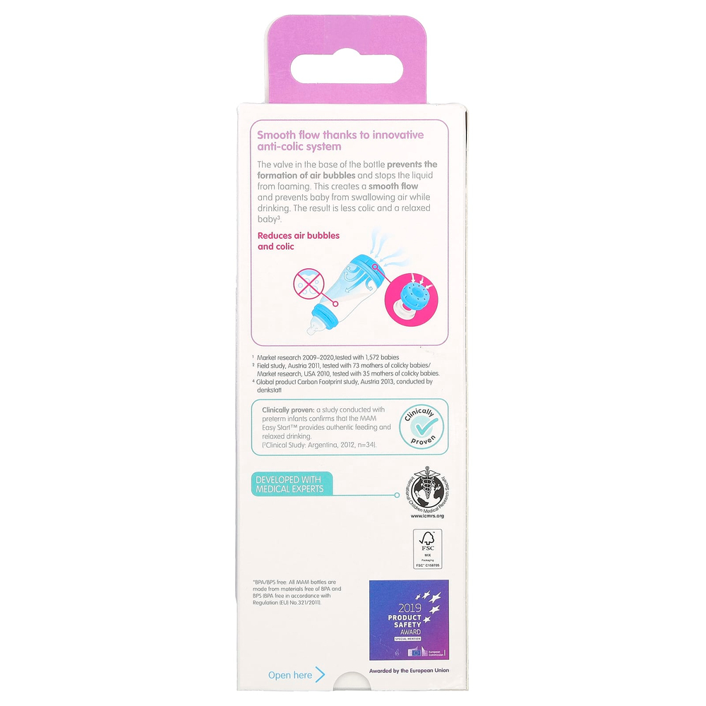 MAM, Easy Star, бутылочка с коликами, для детей от 2 месяцев, 1 шт.