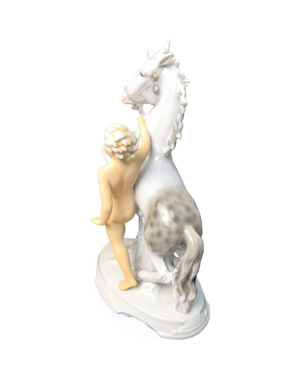 Фарфоровая статуэтка "Амазонка с конем" Wallendorf
