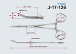Зажим к/о Кохер зубчатый 1х2 зубый изогнутый 160мм (J-17-126)