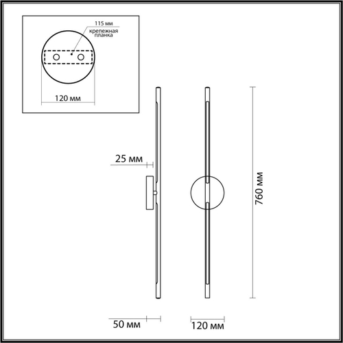 Настенный светодиодный светильник Odeon Light FUERTE 4324/12WL
