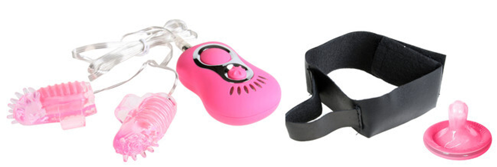 Вибро-насадки на пальцы Secret Love (7 режимов) (Цвет: розовый)