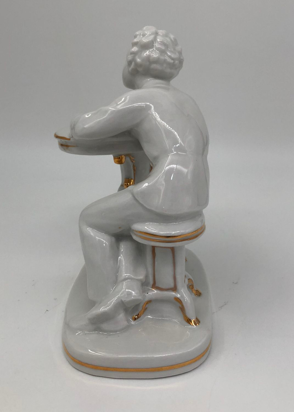 Юный Пушкин за столом. Фарфор. СССР, ЛФЗ, 1960-е гг. Автор модели С.Б. Велихова