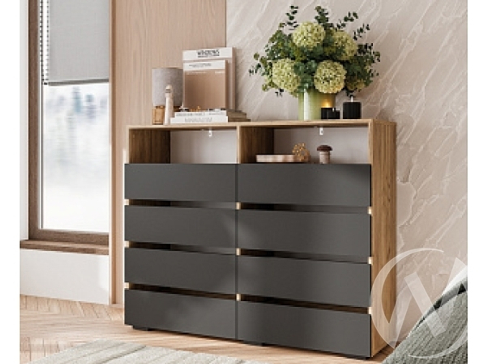 Комод Кинг (крафт/графит)