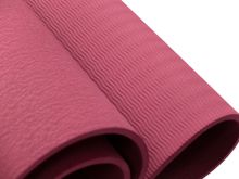 Коврик для йоги и фитнеса 185 х 80 см толщина 8 мм TPE бордовый