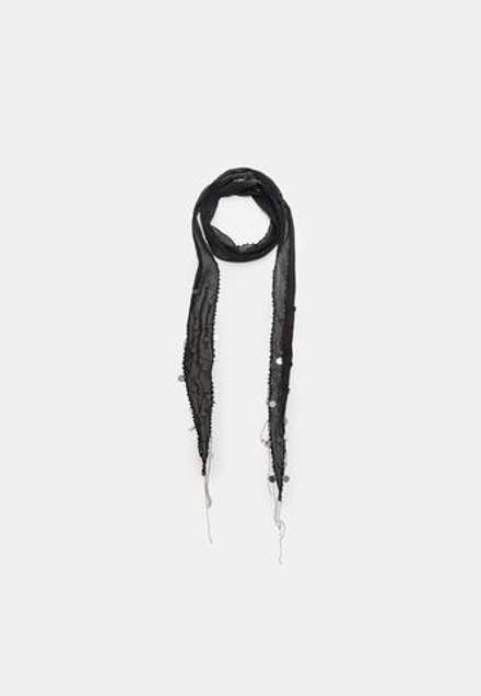 STRADIVARIUS Шарф с бисером, черный