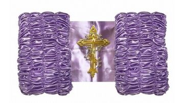 Обивка атласная СИРЕНЕВАЯ Термокрест Золото