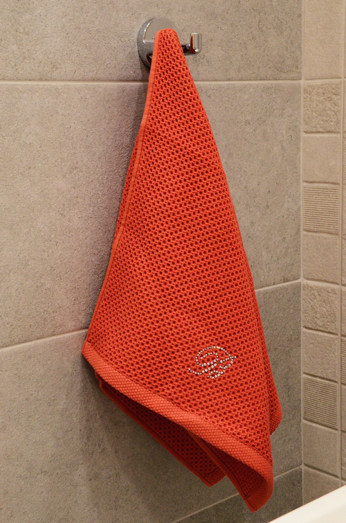 Вафельное полотенце B 70x35 (красный)