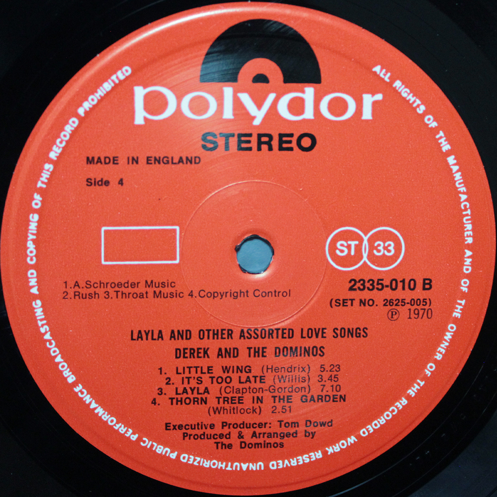 Derek & The Dominos / Layla And Other Assorted Love Songs (2LP)