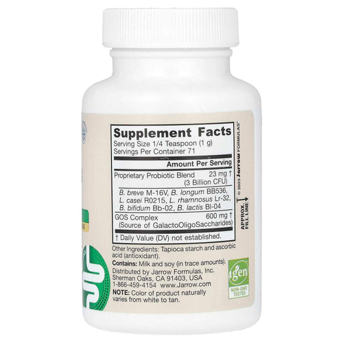 Jarrow Formulas, Baby Jarro-Dophilus, пробиотик + пребиотик ГОС, 3 миллиарда КОЕ, 71 г (2,5 унции)