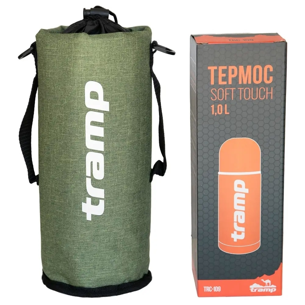 Tramp термочехол для термоса Soft Touch 1.2 л, оливковый