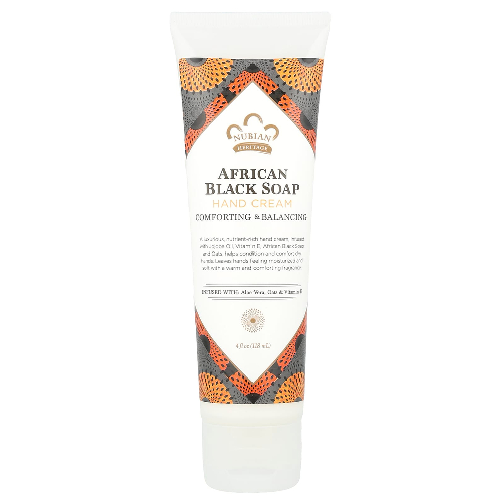 Nubian Heritage, Крем для рук, африканское черное мыло, 118 мл (4 жидк. унц.)