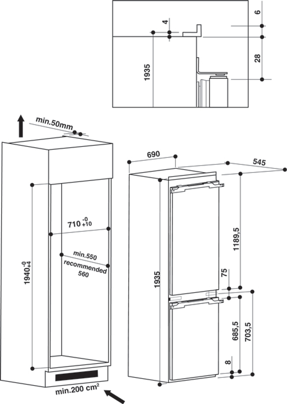 Встраиваемый холодильник KitchenAid KCBDS 20701 2