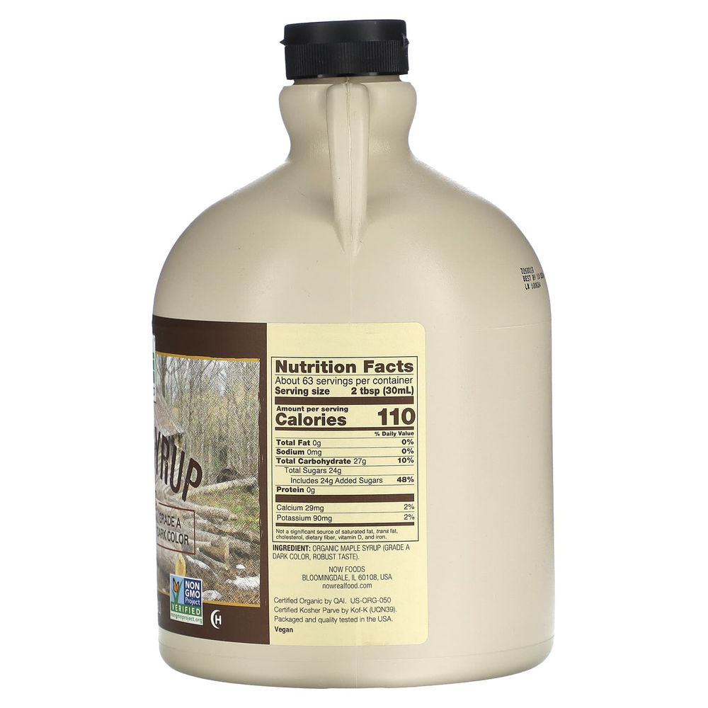 NOW Foods, Real Food, органический кленовый сироп, 1,89 л (64 жидк. унц.)