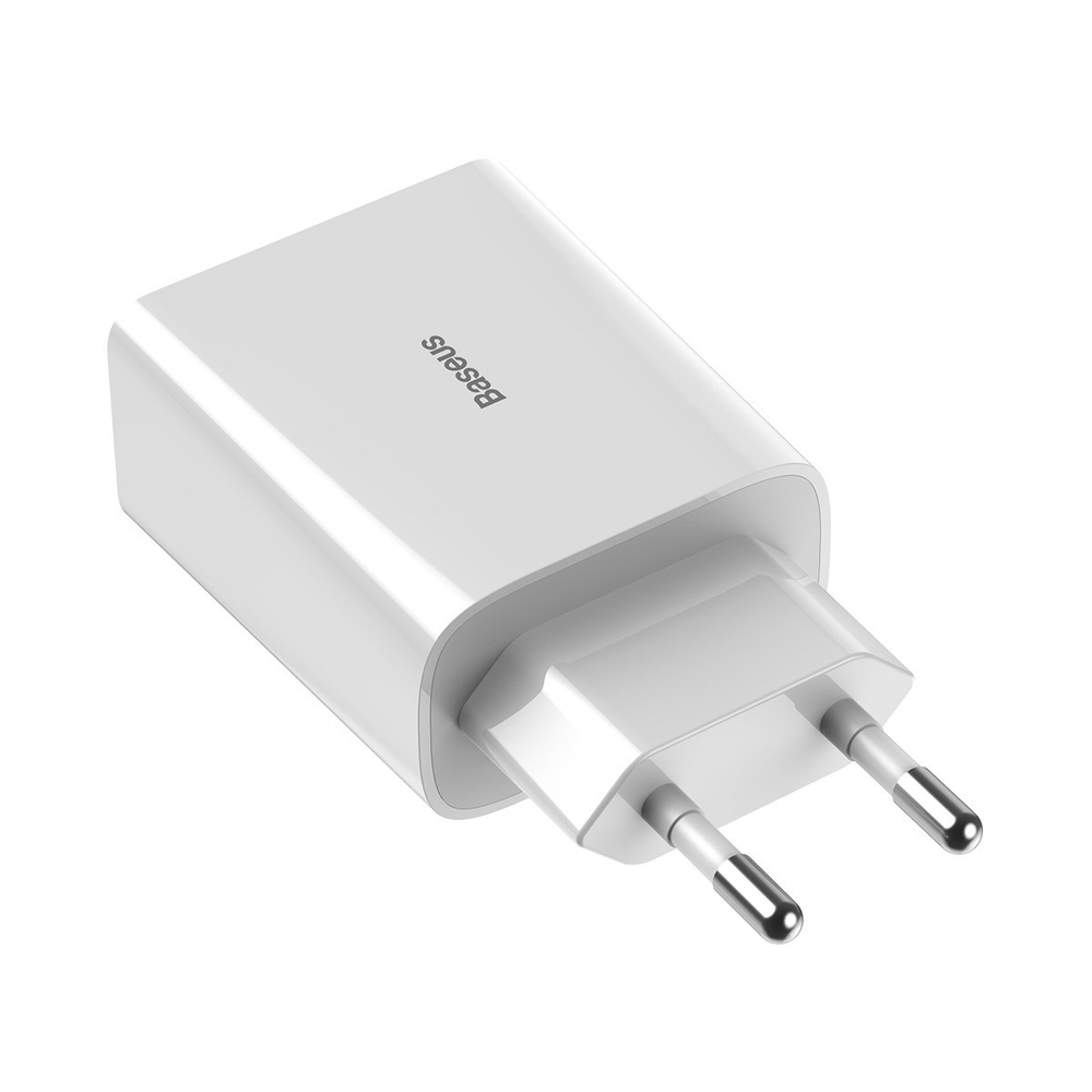 Зарядное устройство + Кабель Baseus Speed Mini PD Single Tyep-C Quick Charger 18W Charging Sets - White