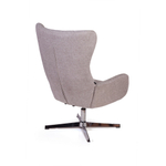 Кресло качалка с оттоманкой ANDREA, серый