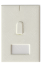 Вкладыш 05/наклонный/для кольца/язычок/окошко для бирки/прорезь для нитки