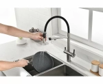 Смеситель для кухни Paulmark Gravity Gr213888-BS нержавеющая сталь