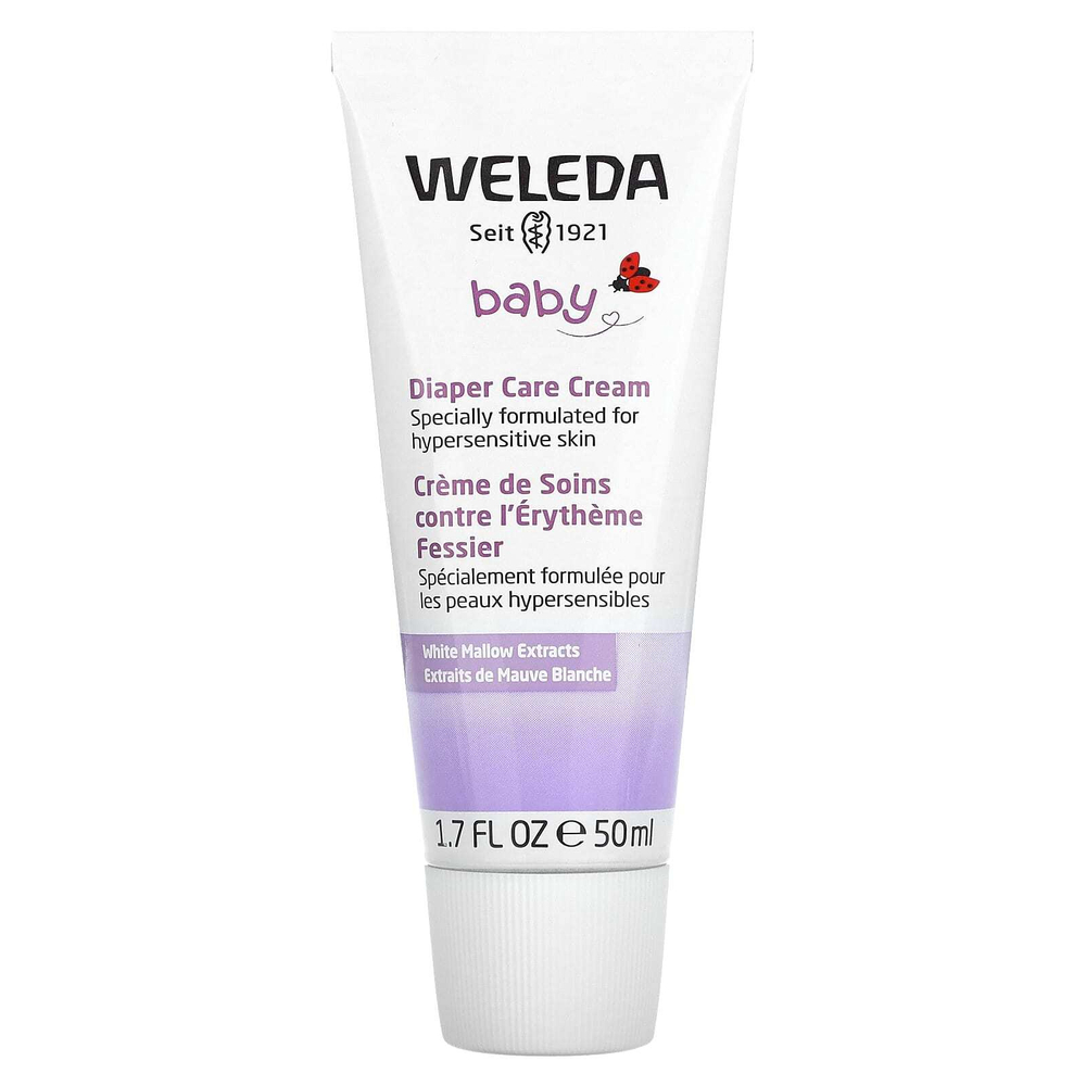 Weleda, Baby, крем для ухода за подгузниками, экстракты белой мальвы, 50 мл (1,7 жидк. унц.)