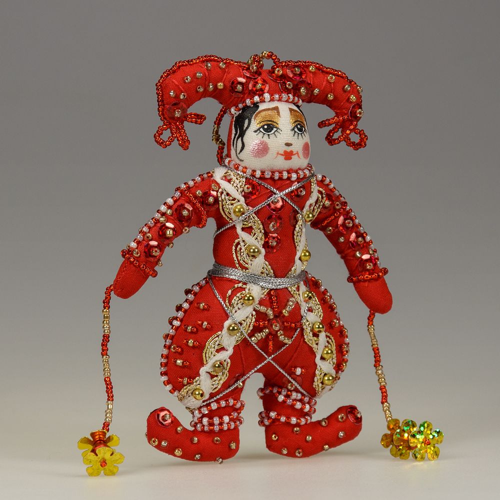 Ёлочная игрушка Бисерный Клоун