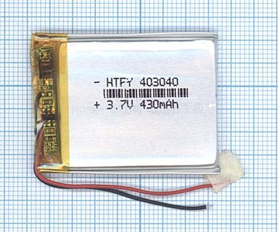 Аккумулятор Li-Pol (батарея) 4*30*40мм 2pin 3.7V/430mAh