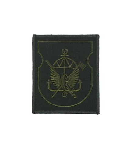 Шеврон вышитый батальона ЖДВ полевой (меч,топор) на липучке