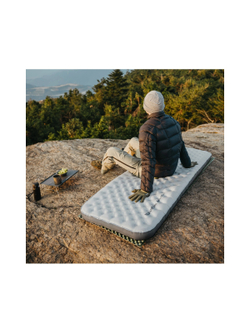 Коврик надувной Naturehike 196х64х10 см, серебристый карбон