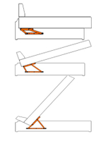 Механизм подъема кровати / ортопедического основания 502 комплект с газлифтами 405 мм 700 ньютон