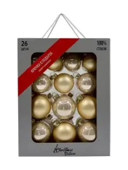 Набор стеклянных шаров Шампань 26 шт., Christmas DeLuxe (86450)