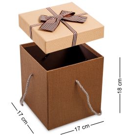 WG-21-A Набор коробок из 3шт «Куб» цв.коричн./беж.