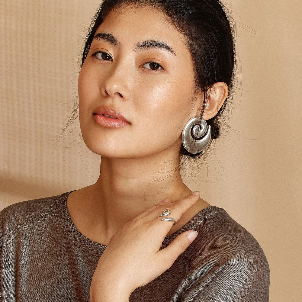 Серьги ORI TAO, Bagyo, тайфун, OT24.2-12-32022 (серебристый)