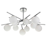 Светильник на штанге 10x40Вт G9, металл/стекло, серебро