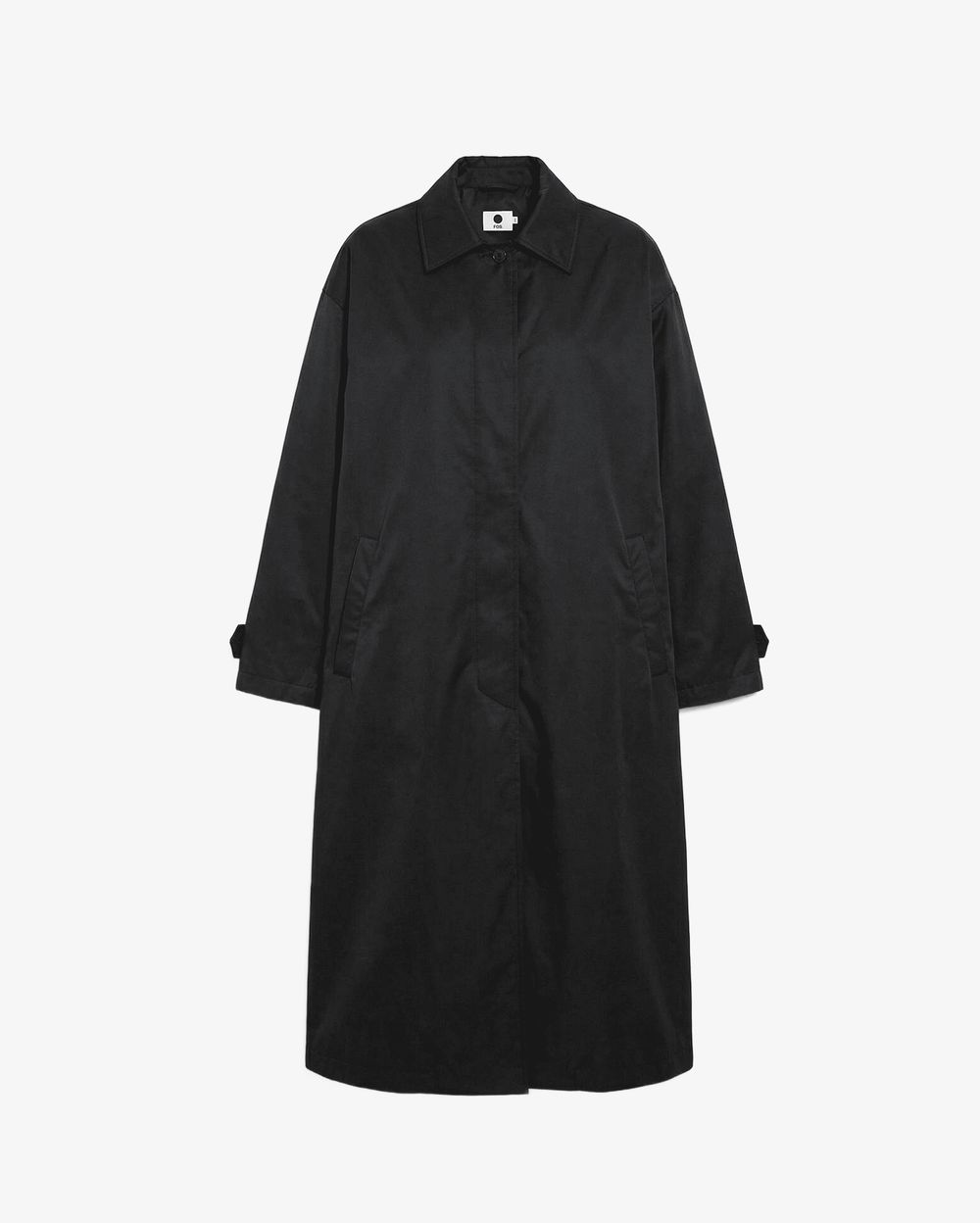 Плащ FOS Длинный Утепленный Женский черный