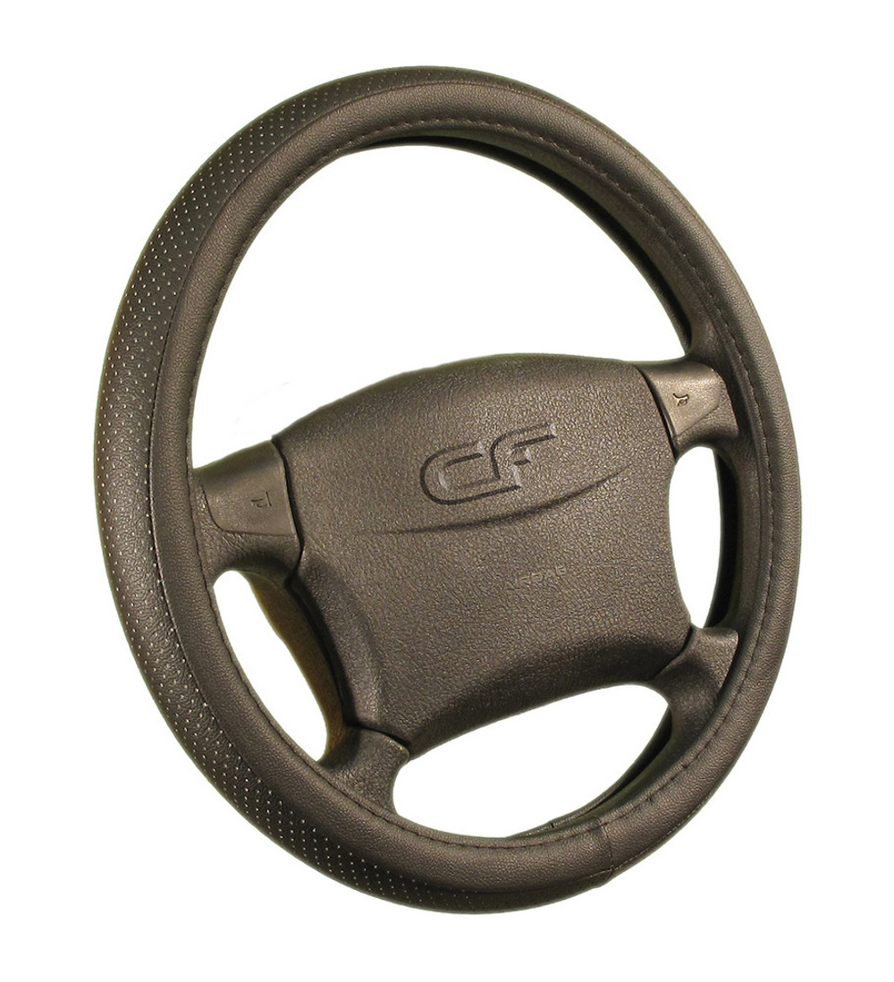 Оплетка на руль круглая CarFashion -М- «MONACO» 31187 - Экокожа - чёрный