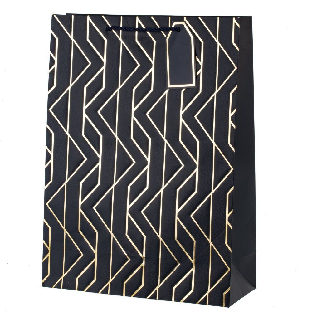 GAEM Пакет подарочный L (бумага 210г/м2, блок 12шт), L31 W12 H42 см, 5в.