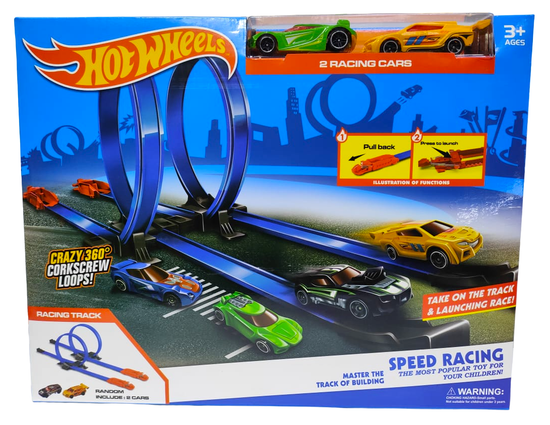 Игровой набор Hot Wheels  "Спринт на спиралях" + 2 машинки