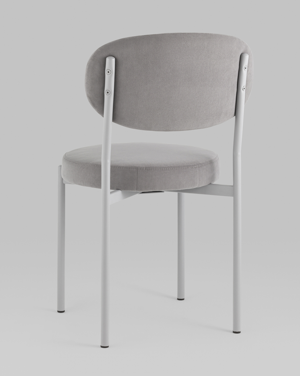 Стул Бриф SN велюр серый каркас светло-серый муар