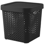 Корзина для хранения 20л с крышкой "Black"