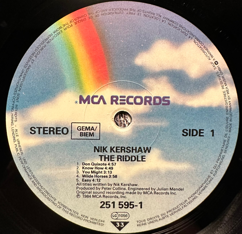 Nik Kershaw - The Riddle (Германия 1984г.)